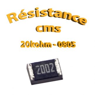 Résistance cms 0805 20kohm 1% 1/8w