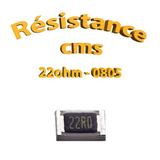Résistance cms 0805 22ohm 1% 1/8w