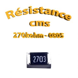 Résistance cms 0805 270kohm 1% 1/8w
