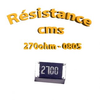 Résistance cms 0805 270ohm 1% 1/8w