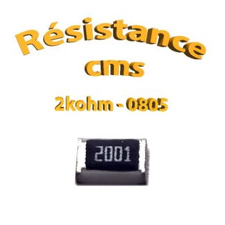 Résistance cms 0805 2kohm 1% 1/8w