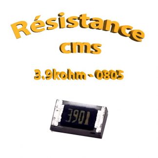 Résistance cms 0805 3.9kohm 1% 1/8w