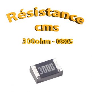 Résistance cms 0805 300ohm 1% 1/8w