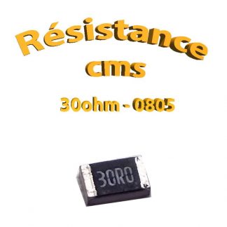 Résistance cms 0805 30ohm 1% 1/8w