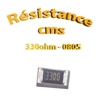 Résistance cms 0805 330ohm 1% 1/8w
