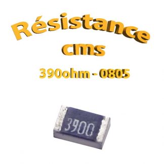 Résistance cms 0805 390ohm 1% 1/8w