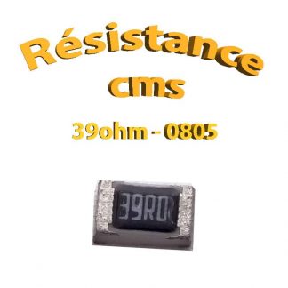 Résistance cms 0805 39ohm 1% 1/8w