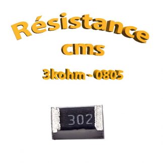 Résistance cms 0805 3kohm 1% 1/8w