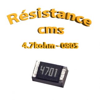 Résistance cms 0805 4.7kohm 1% 1/8w