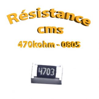 Résistance cms 0805 470kohm 1% 1/8w