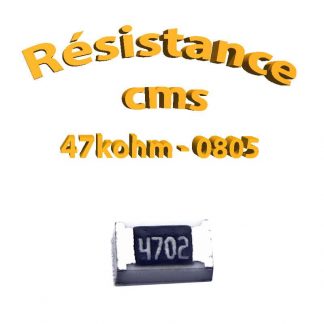 Résistance cms 0805 47kohm 1% 1/8w