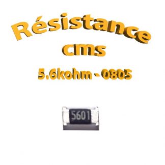 Résistance cms 0805 5.6kohm 1% 1/8w