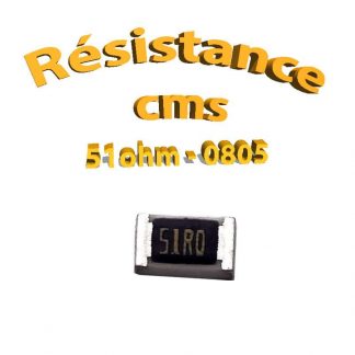 Résistance cms 0805 51ohm 1% 1/8w