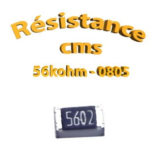 Résistance cms 0805 56kohm 1% 1/8w