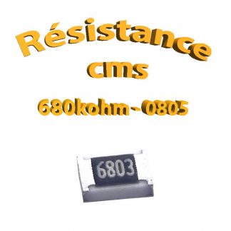 Résistance cms 0805 680kohm 1% 1/8w
