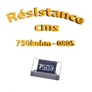 Résistance cms 0805 750kohm 1% 1/8w