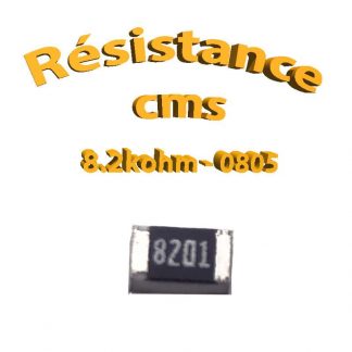 Résistance cms 0805 8.2kohm 1% 1/8w