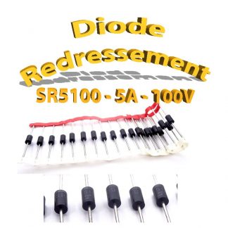 SR5100 – Diode redressement, 5A, 100V, SB5100 – UL94V-0