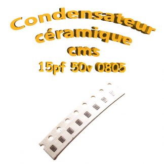 Condensateur céramique 15pf - 50v -10 % - 0805
