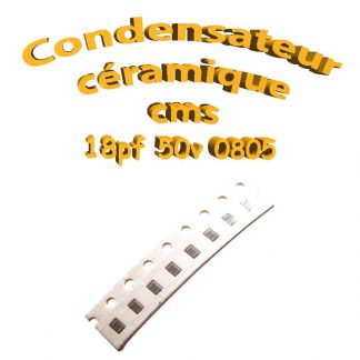 Condensateur céramique 18pf - 50v -10 % - 0805