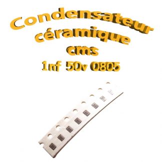 Condensateur céramique 1nf - 50v -10 % - 0805