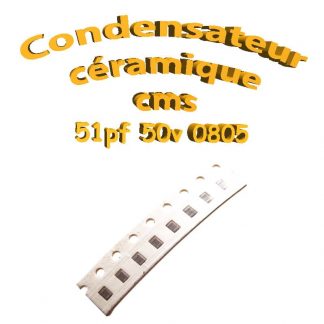 Condensateur céramique 51pf - 50v -10 % - 0805
