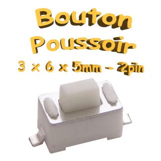 Bouton Poussoir 3x6x5mm - 2pin - à souder pour CI