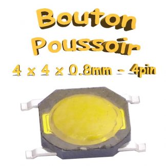 Bouton Poussoir 4x4x0.8mm - 4pin - à souder pour CI