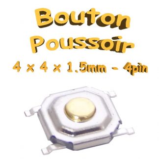 Bouton Poussoir 4x4x1.5mm - 4pin - à souder pour CI