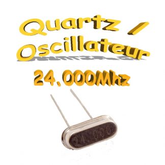 Oscillateur / Quartz 24Mhz- HC-49s