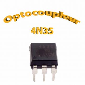 4N35 Optocoupleur, Sortie Phototransistor, Avec connexion base