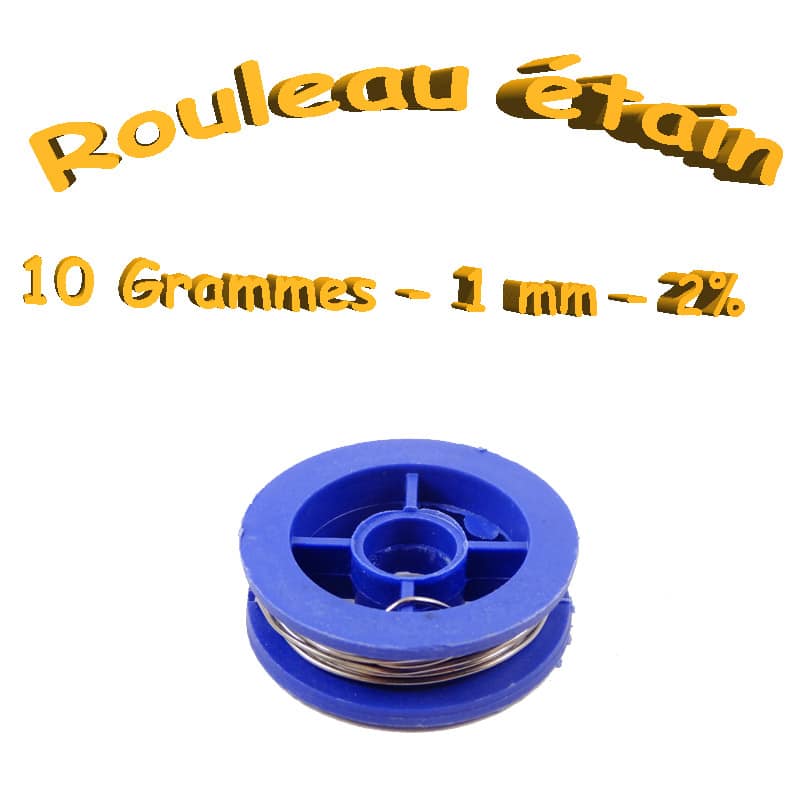 Rouleau étain plomb 60/40 3% - 10 grammes - diamètre 1mm