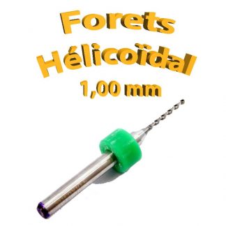 Foret tungstène 1mm hélicoïdal - mini perceuse - dremel