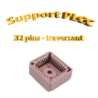 Support PLCC32 - 1A - 260° - traversant