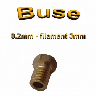 Buse E3D 0.2mm 3mm - laiton - M6 - (compatible)