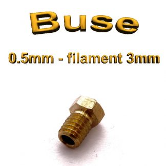 Buse E3D 0.5mm 3mm - laiton - M6 - (compatible)