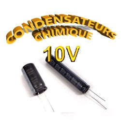 Condensateur Chimique / Condensateur Électrolytique 10v