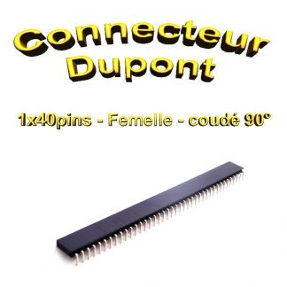 Connecteur dupont CI 2.54 Femelle 1x40 pins - Coudé 90°