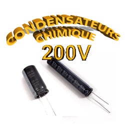 Condensateur Chimique / Condensateur Électrolytique 200V