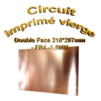 Circuit imprimé vierge double face - 297x210mm - FR4 - 1,5mm