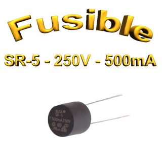 Fusible Temporisé Radial 500mA 250v buss sr5 - 5,08mm