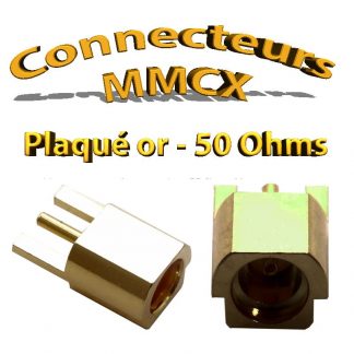 Connecteur MMCX Jack - plaqué or pour ci 50 Ohms