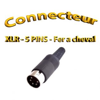 Connecteur XLR - en forme de fer cheval - 5pins