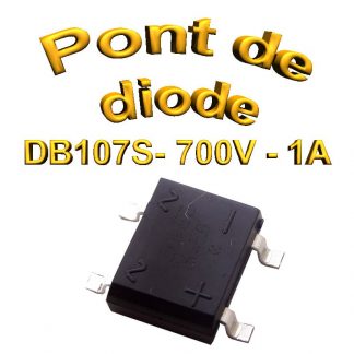 DB107S - Pont de diodes 1A -1000V - 700v rms - CMS/SMD