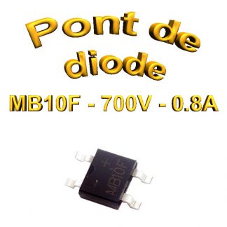 MB10F - Pont de diodes 0,8A -1000V - 700v rms - CMS/SMD