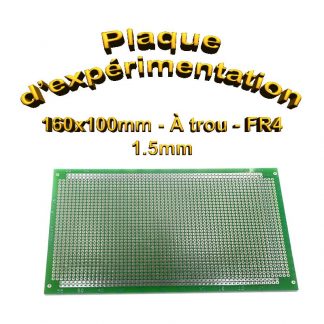 Plaque d'expérimentation à trou - 160 x100mm - FR4 - 1,5mm - 35µm