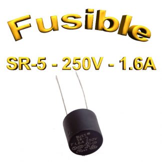 Fusible Temporisé Radial 1,6A 250v buss sr5 - 5,08mm