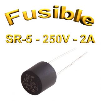 Fusible Temporisé Radial 2A 250v buss sr5 - 5,08mm