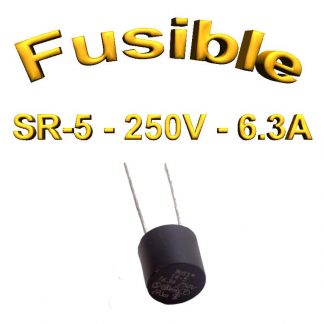 Fusible Temporisé Radial 6,3A 250v buss sr5 - 5,08mm