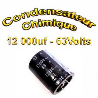Condensateur chimique 12000uF - 63V - 35x46mm - 20%